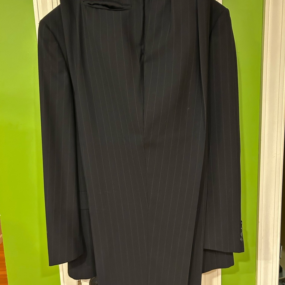 Macy's Elegant Dark Pinstripe Suit